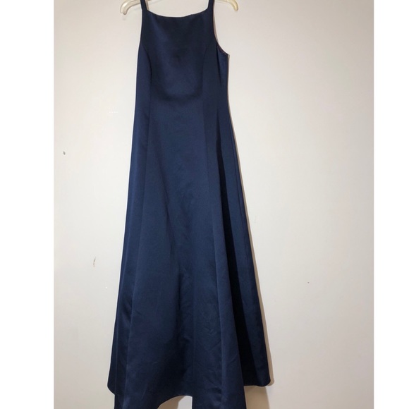 plain navy blue dress